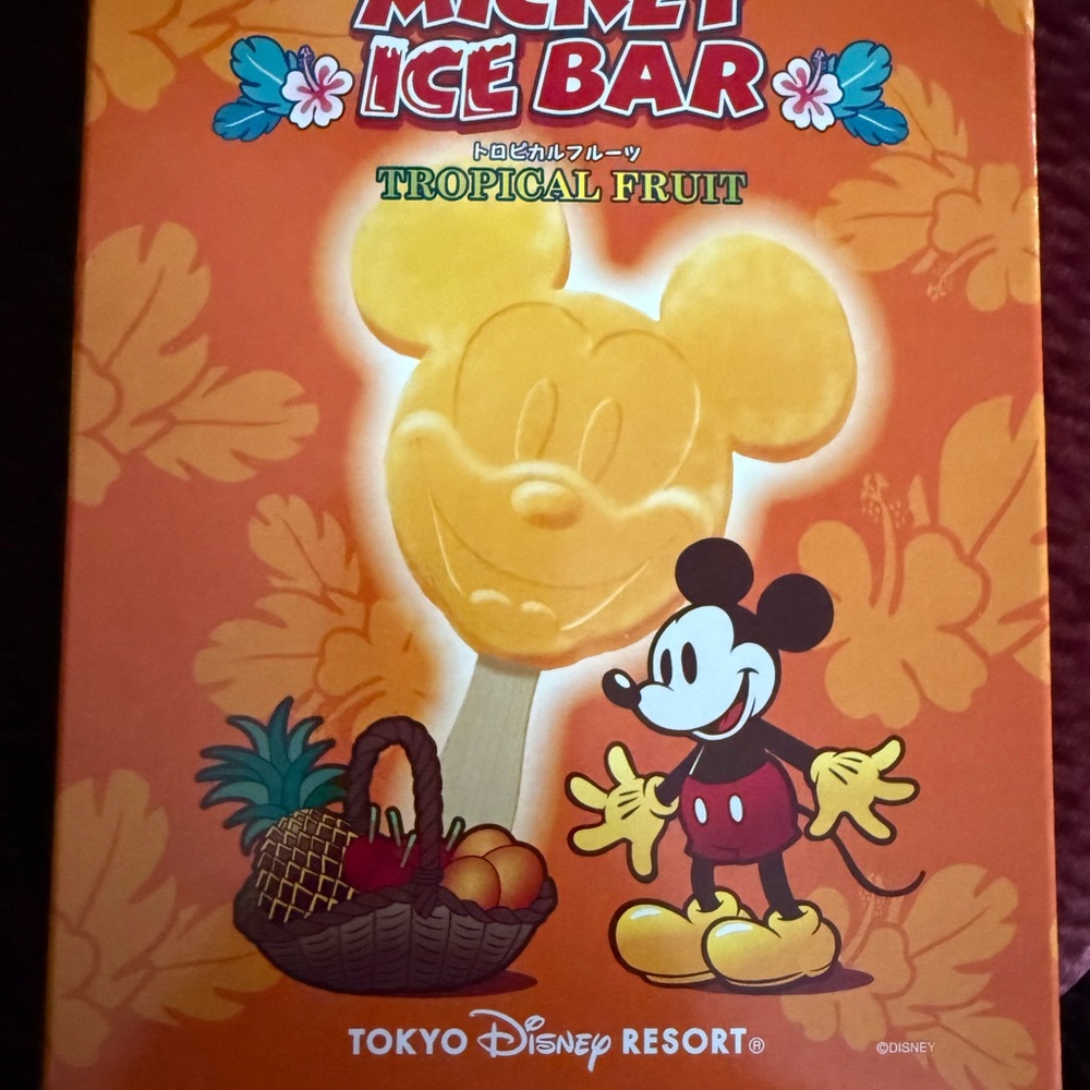 Disney Mickey Ice Bar Box with Orange and Yellow Design